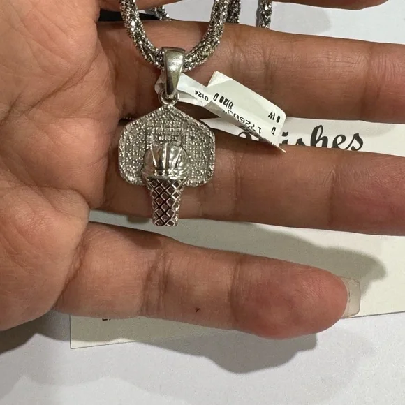 Real Diamond Basketball Pendant, Genuine Natural diamond, Free Appraisal, WOW!!!